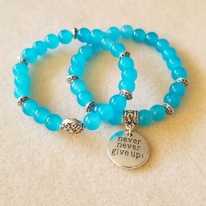 🎄🎁STRETCHY AFFIRMATION BRACELET WITH GLASS BEADS